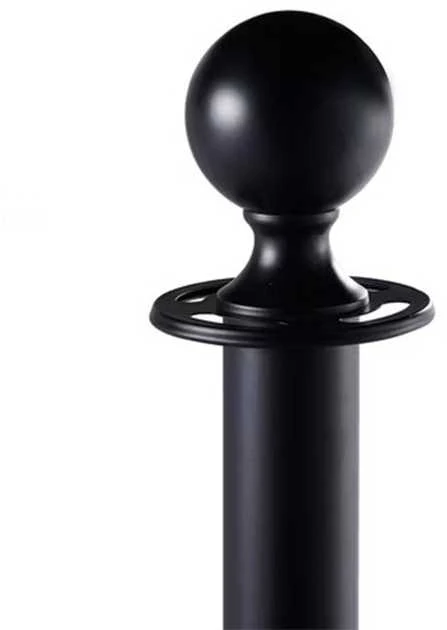 Virvinis atitvaras juodos spalvos su 150 cm juoda virve ROYAL