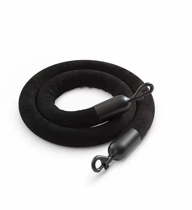 Virvinis atitvaras juodos spalvos su 150 cm juoda virve ROYAL
