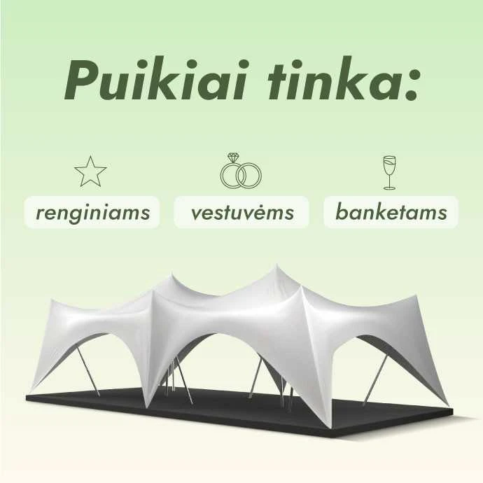 Zeltpro Crown Paviljonas 100 m2