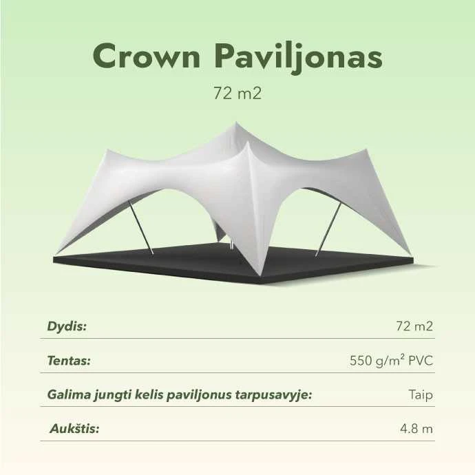 Zeltpro Crown Paviljonas 72 m2