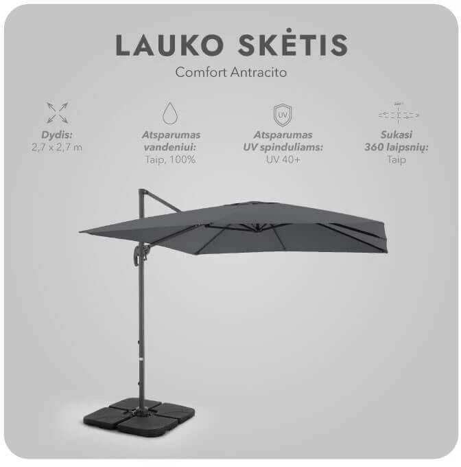 Zeltpro Lauko skėtis Comfort Antracito