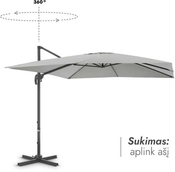 Zeltpro Lauko skėtis Comfort Light Pilkas