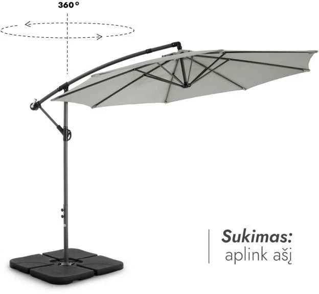 Zeltpro Lauko skėtis Select Light Pilkas