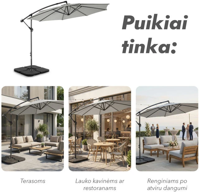 Zeltpro Lauko skėtis Select Light Pilkas