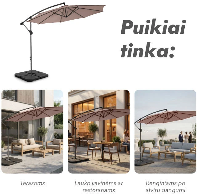 Zeltpro Lauko skėtis Select Taupe