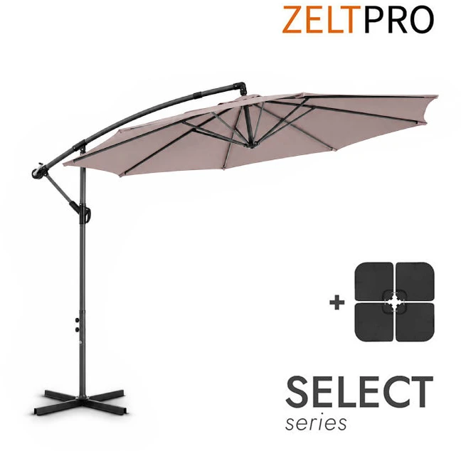 Zeltpro Lauko skėtis su padu Select Taupe