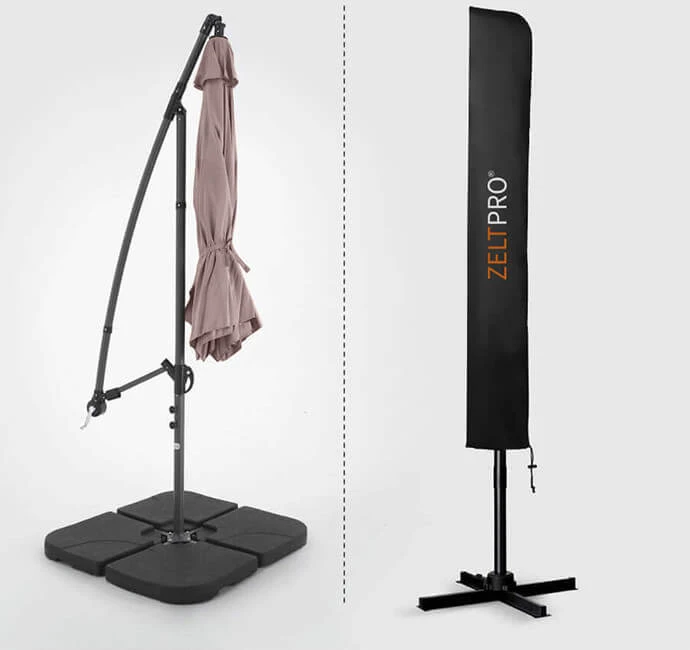 Zeltpro Lauko skėtis su padu Select Taupe