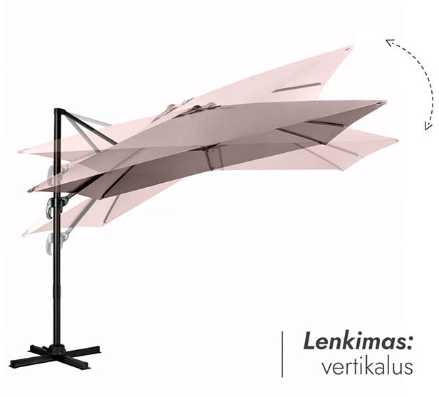 Zeltpro Lauko skėtis su Solid padu Comfort Taupe