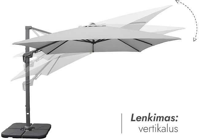 Zeltpro Lauko skėtis su Solid padu (užvalkalas dovanų) Maestro Light Pilkas