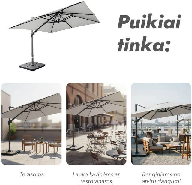Zeltpro Lauko skėtis (užvalkalas dovanų) Maestro Light Pilkas