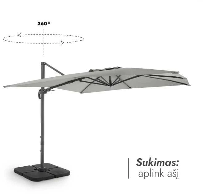 Zeltpro Lauko skėtis (užvalkalas dovanų) Maestro Light Pilkas
