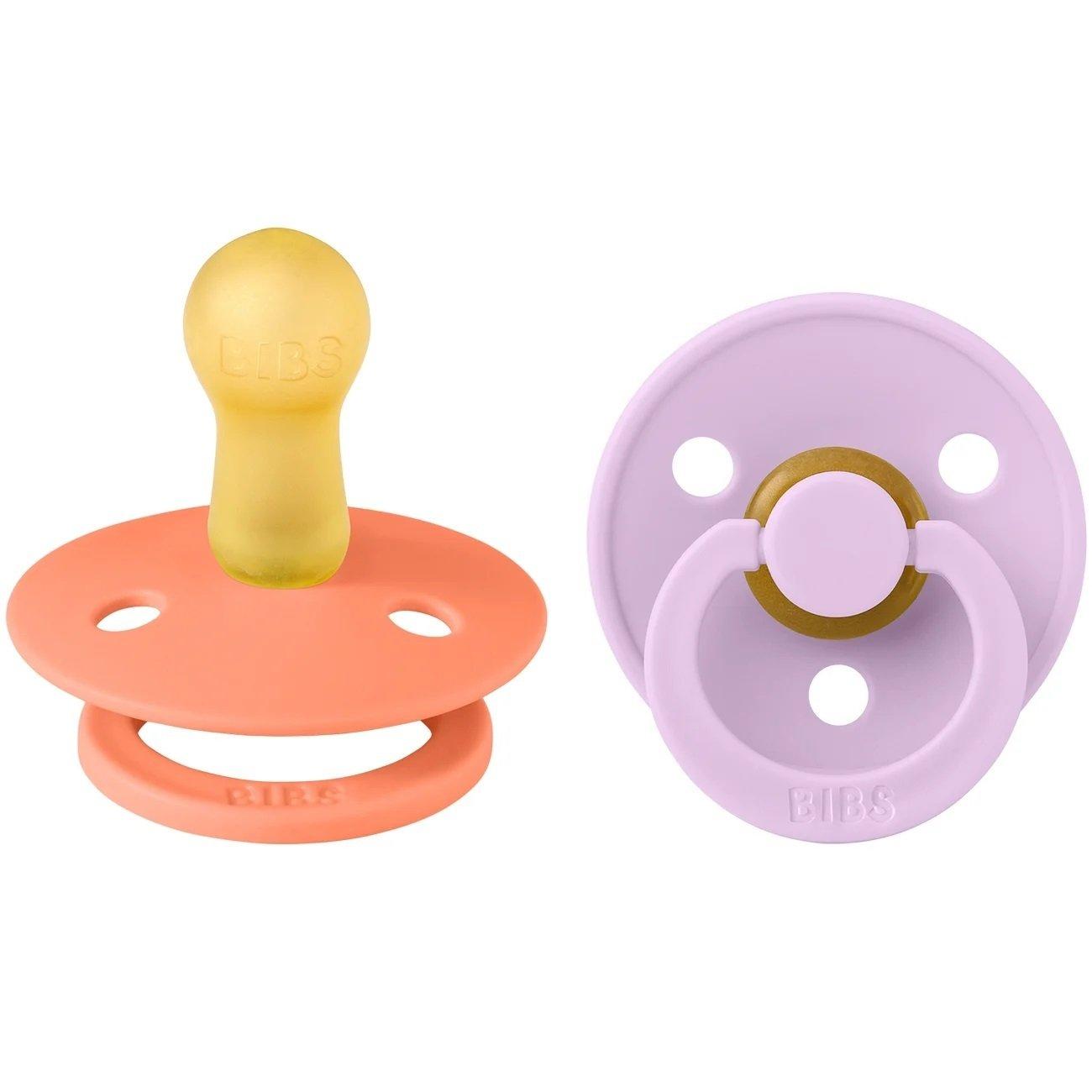 BIBS Colour čiulptukai Papaya / Violet Sky 06 mėn, 2 vnt, žema kaina