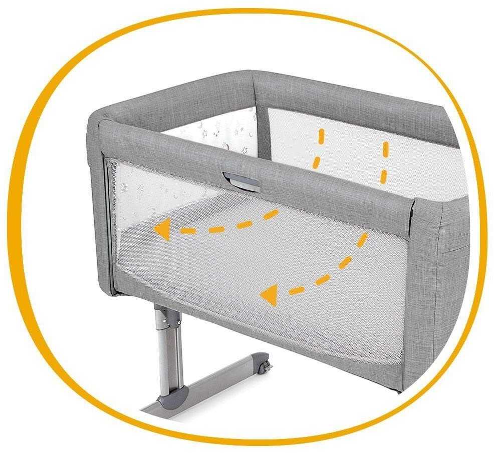 Lopšys Joie Roomie Glide Foggy Gray, pilka, modelis P1814AAFGY000