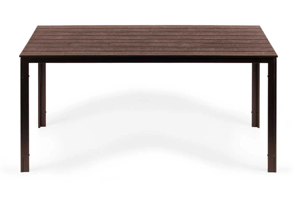 6 vietų rudas sodo stalas 156 x 78 cm