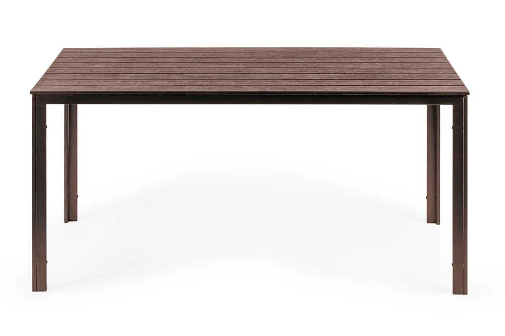 6 vietų rudas sodo stalas 156 x 78 cm