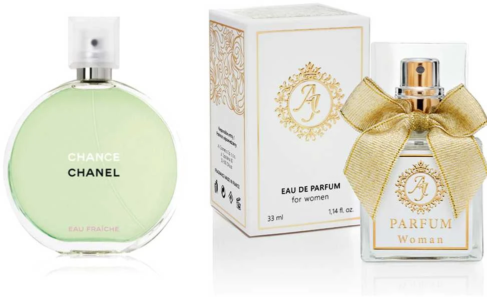 AJ Deluxe Nr60 kvepalai įkvėpti Chanel – Chance eau de Fraiche 2 ml EDP