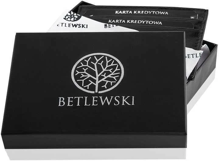 Akcija BETLEWSKI® odinis kreditinės kortelės dėklas (raudonas)