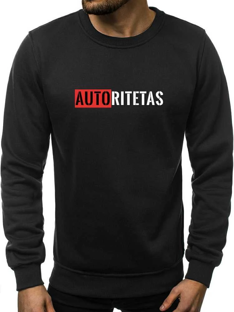Juodas vyriškas džemperis Autoritetas