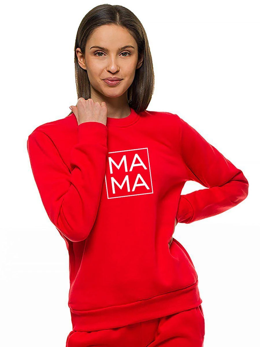 Moteriškas raudonas džemperis MAMA