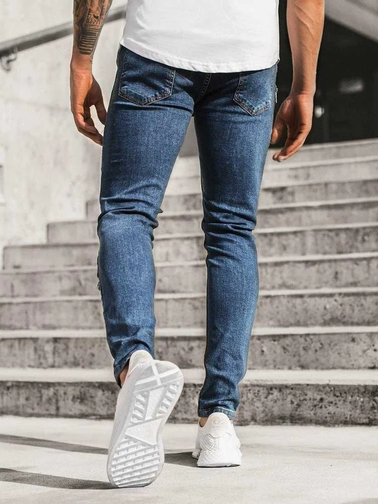 Vyriški mėlynos spalvos džinsai Robol
