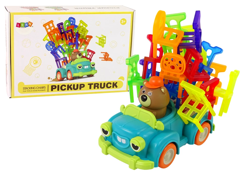 Lean Toys Žaidimas krentančios kedės ir judantis automobilis