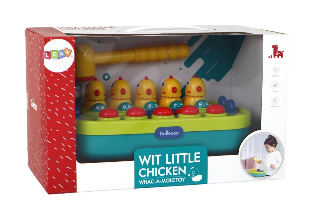 Arkadinis žaidimas Whac-a-Mole Žalias Geltona Chickens Lean Toys
