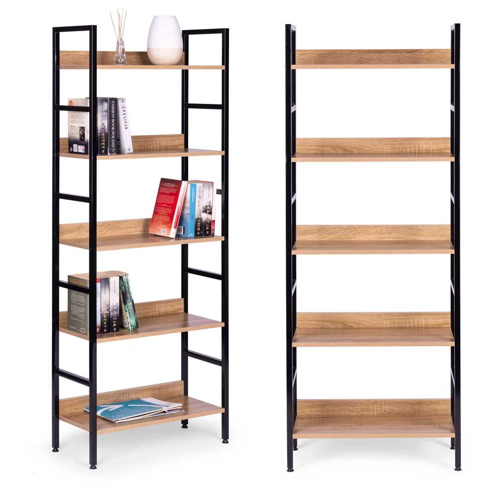 ModernHome loftinio stiliaus lentyna su 5 lentynomis, 160 cm aukščio