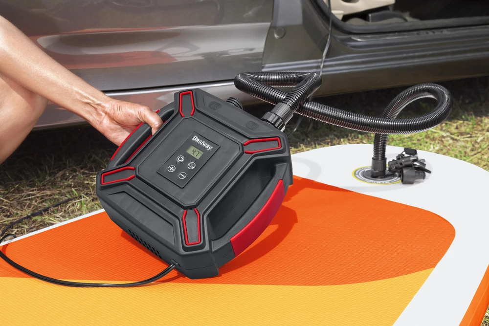Bestway aukšto slėgio elektrinė oro pompa DC 4 adapteriai 62265