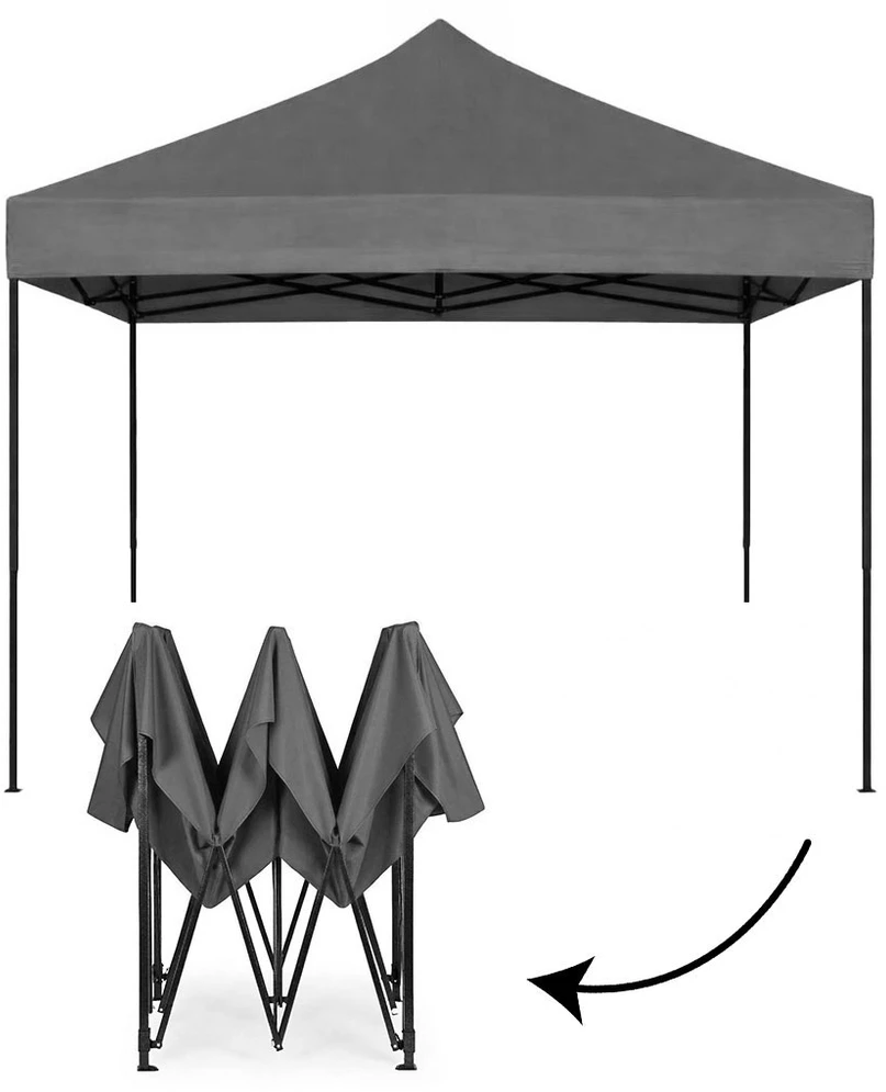 Automatinė pavėsinė-palapinė sodui pilkos spalvos MultiGarden
