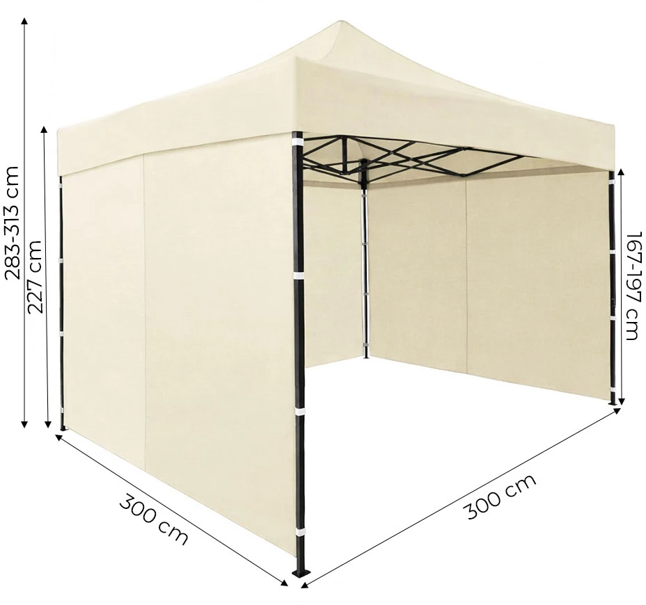 Automatinė sodo palapinė 3x3 m smėlio spalvos MultiGarden