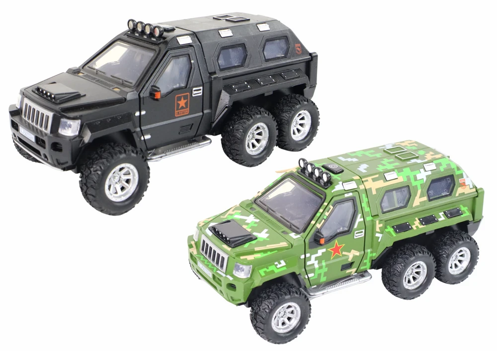 Žaislinis karinis automobilis su patranka viduje Lean Toys, 18x7x9,5 cm, 1 vnt