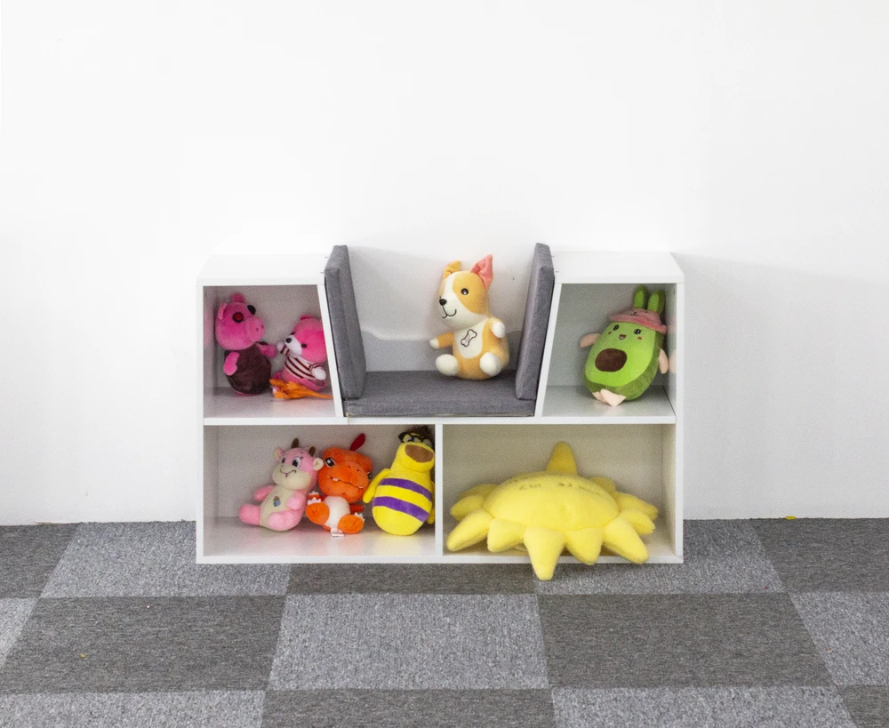 Bench Vaikiška knygų lentyna su sėdyne ir suolu ECOTOYS