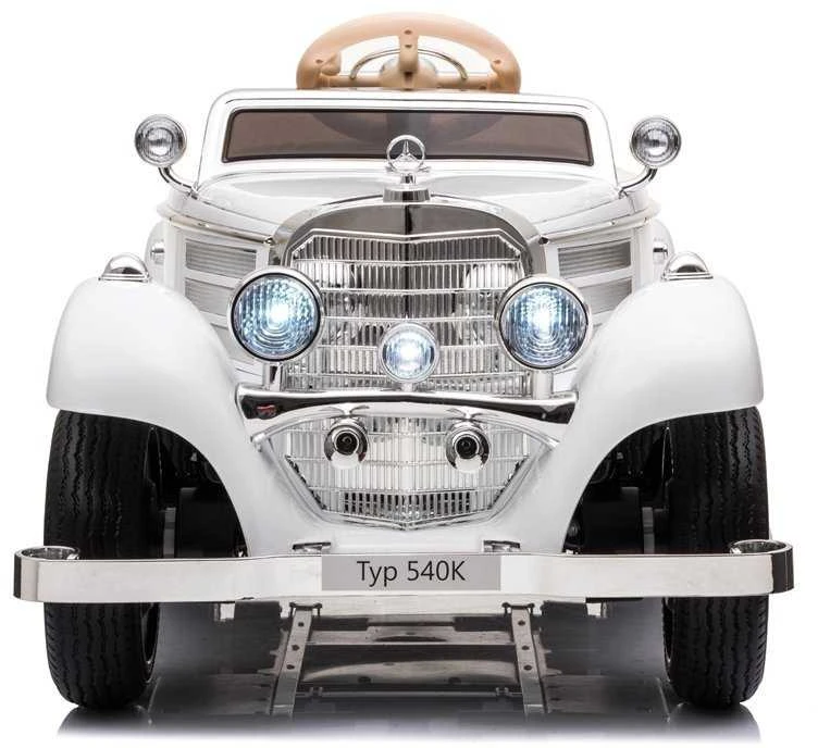 Lean Cars Dvivietis elektromobilis Retro Mercedes 540K, baltas