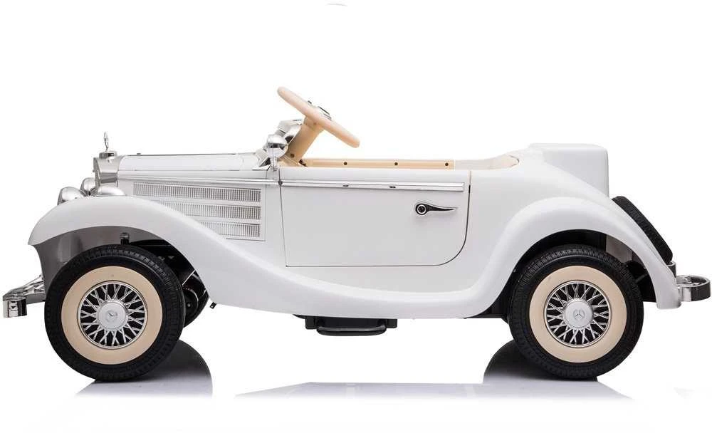 Lean Cars Dvivietis elektromobilis Retro Mercedes 540K, baltas