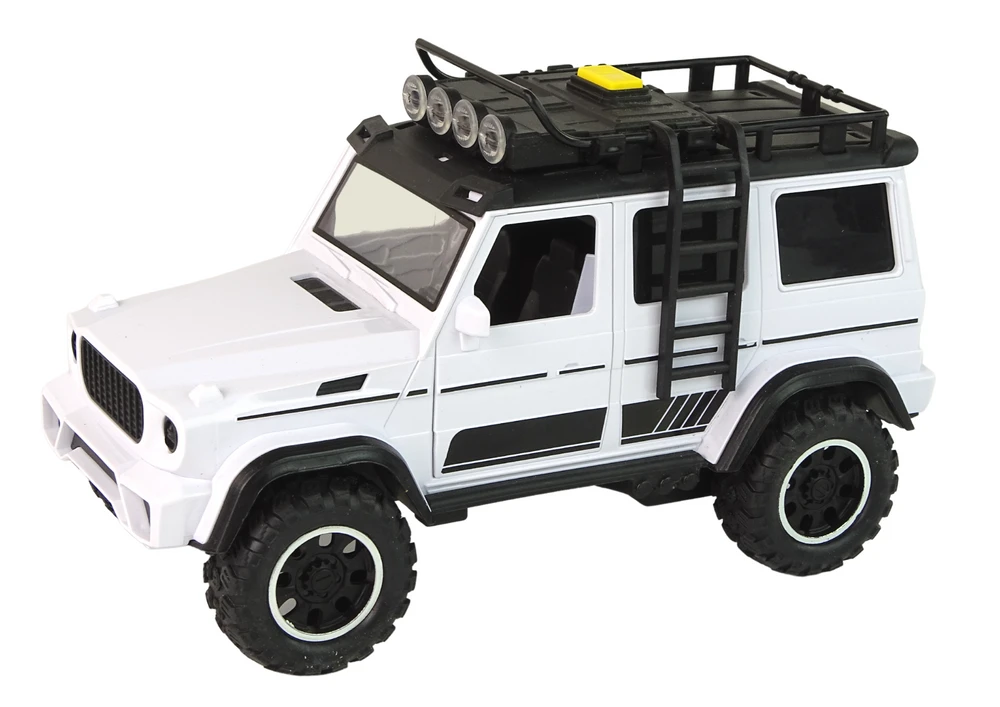 Automobilis visureigis Lean Toys, baltas, 23x14x11 cm