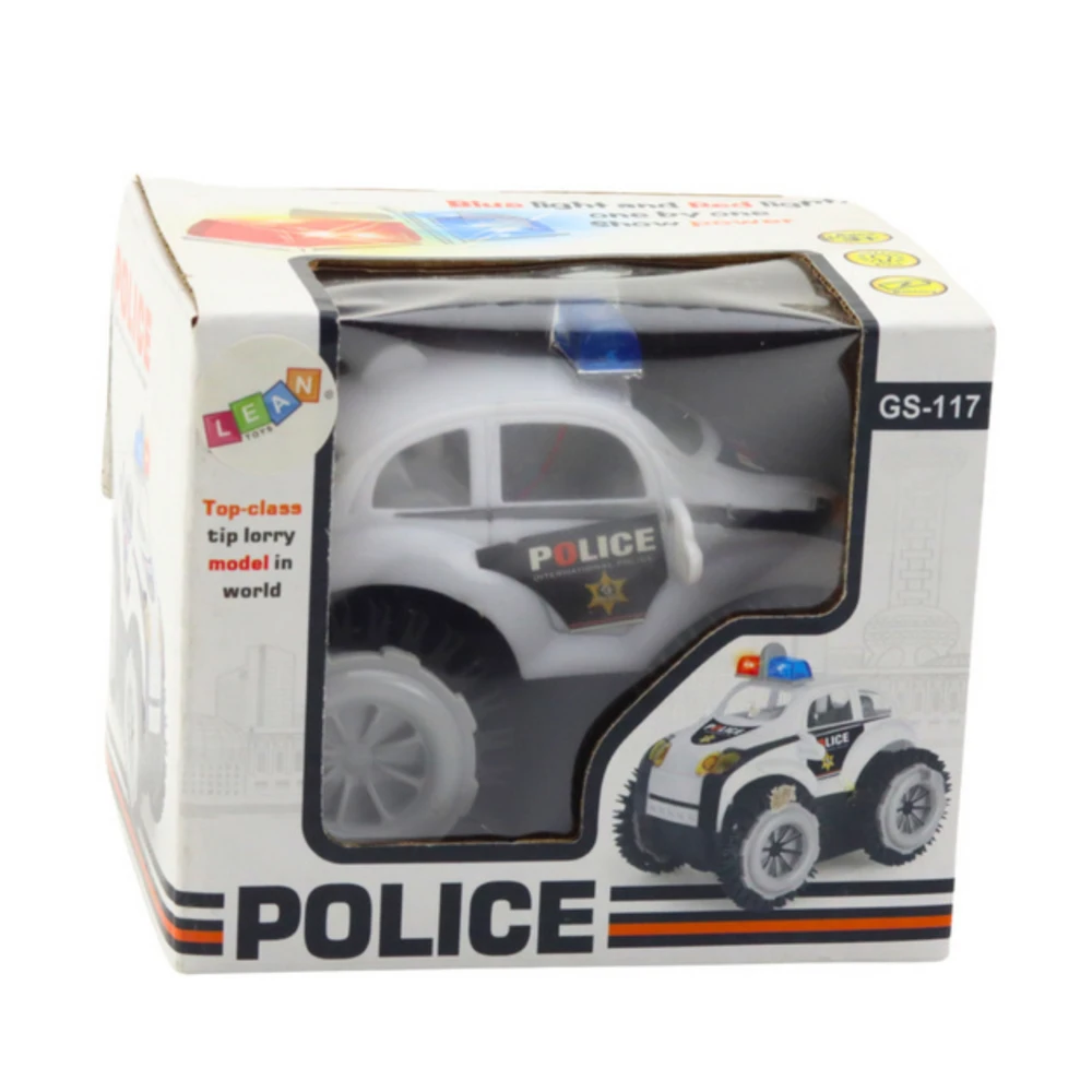 Lean Toys 360° POLICIJOS AUTOMOBILIS SU ŠVIESOMIS IR GARSU