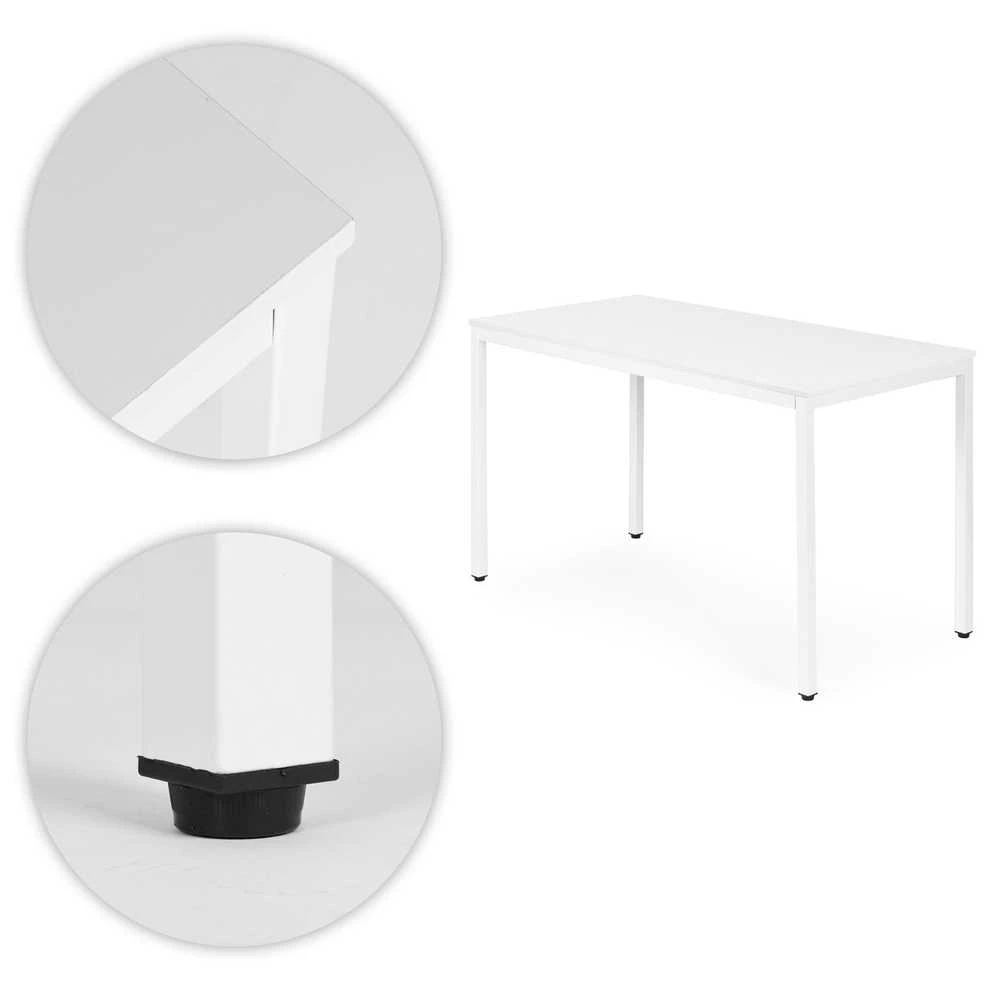 Baltas virtuvės / valgomojo stalas 120 x 60 cm