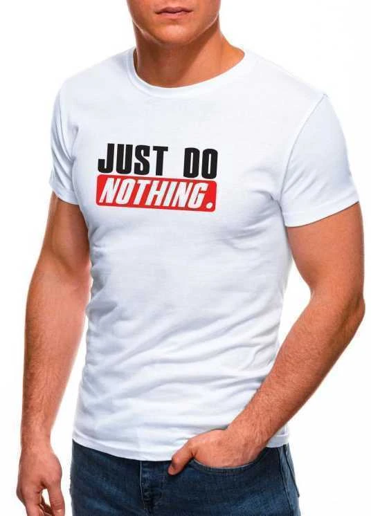Balti vyriški marškinėliai Just do nothing
