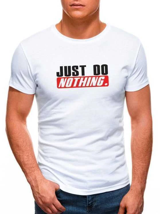Balti vyriški marškinėliai Just do nothing