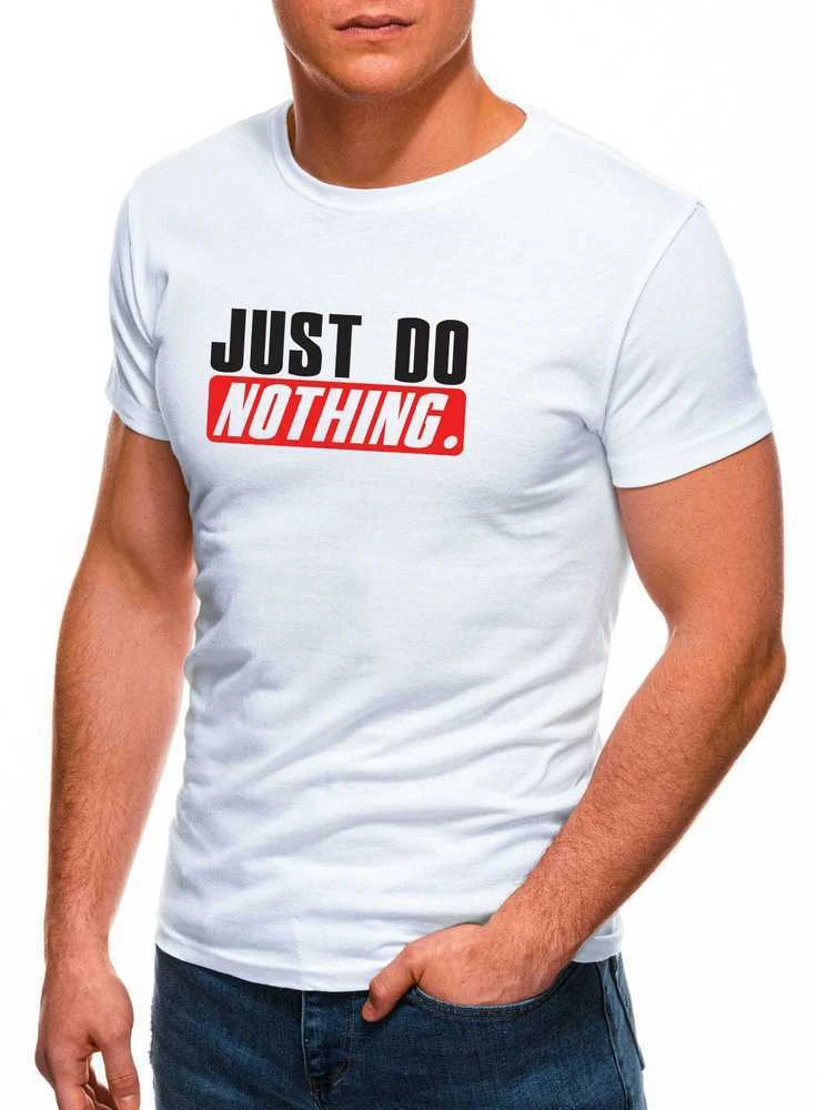 Balti vyriški marškinėliai Just do nothing