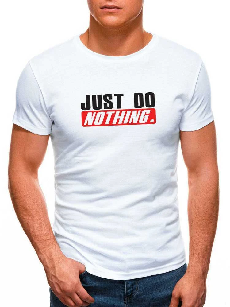 Balti vyriški marškinėliai Just do nothing