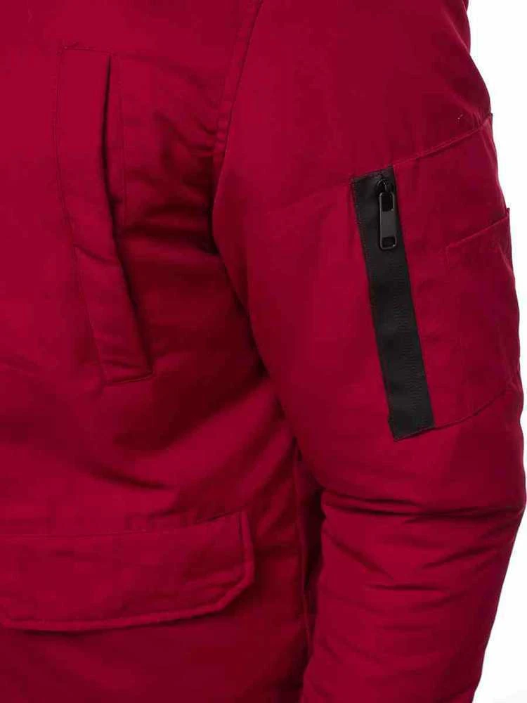 Bomber stiliaus žieminė bordo vyriška striukė Lemor