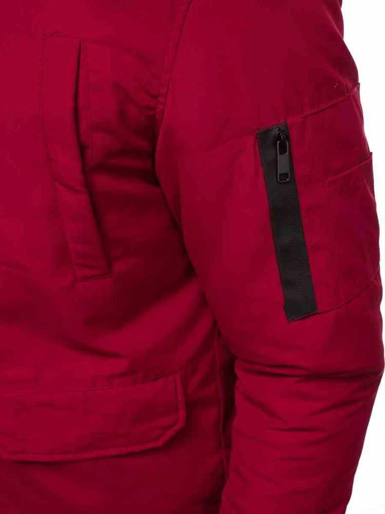 Bomber stiliaus žieminė bordo vyriška striukė Lemor