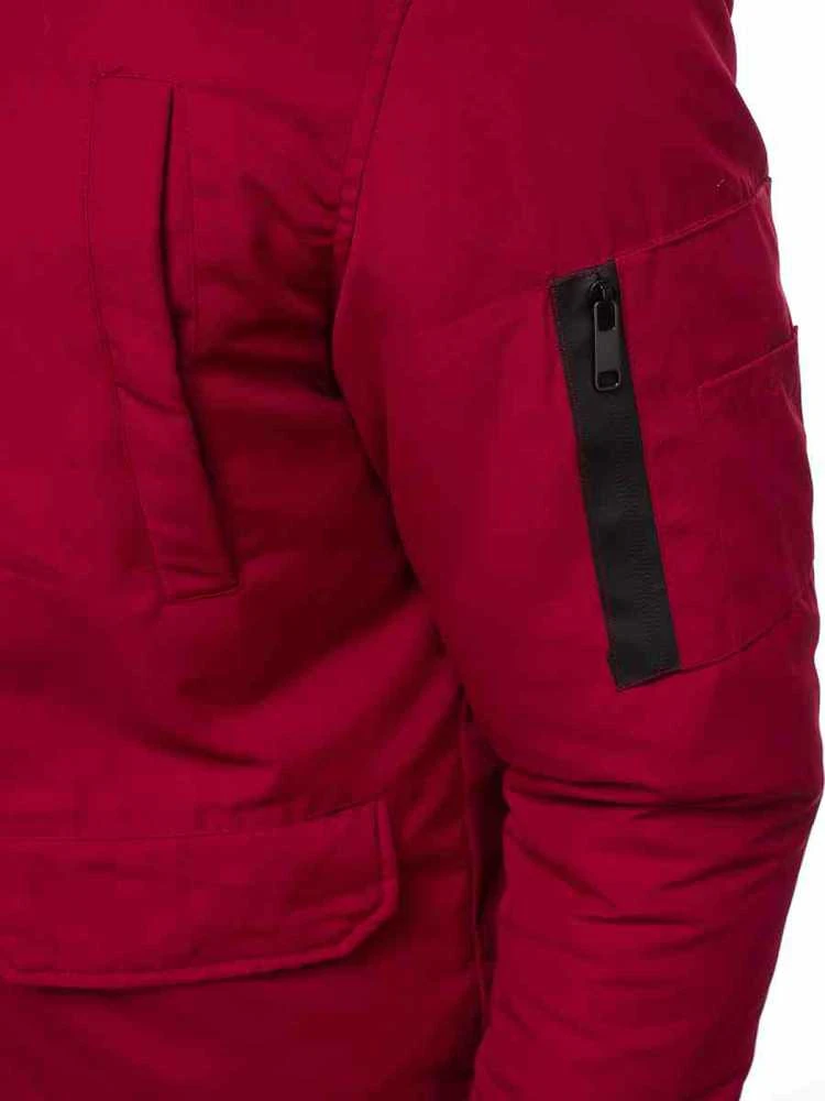 Bomber stiliaus žieminė bordo vyriška striukė Lemor