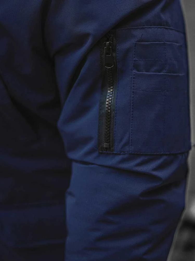 Bomber stiliaus žieminė tamsiai mėlyna vyriška striukė Lemor