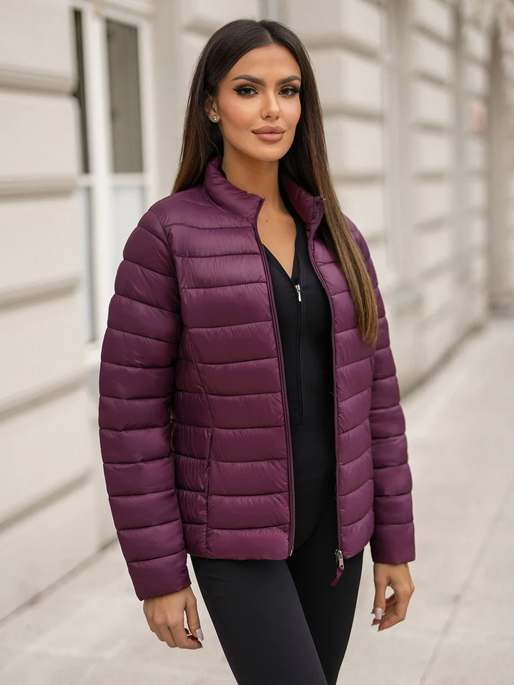 Bordo spalvos dygsniuota striukė Sofia