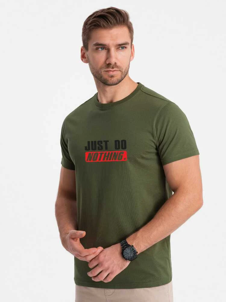 Chaki vyriški marškinėliai Just do nothing
