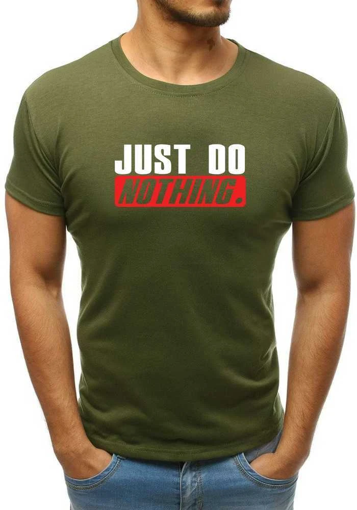 Chaki vyriški marškinėliai Just do nothing