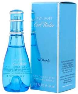 Davidoff Cool Water Woman EDT tualetinis vanduo moterims, 30 ml