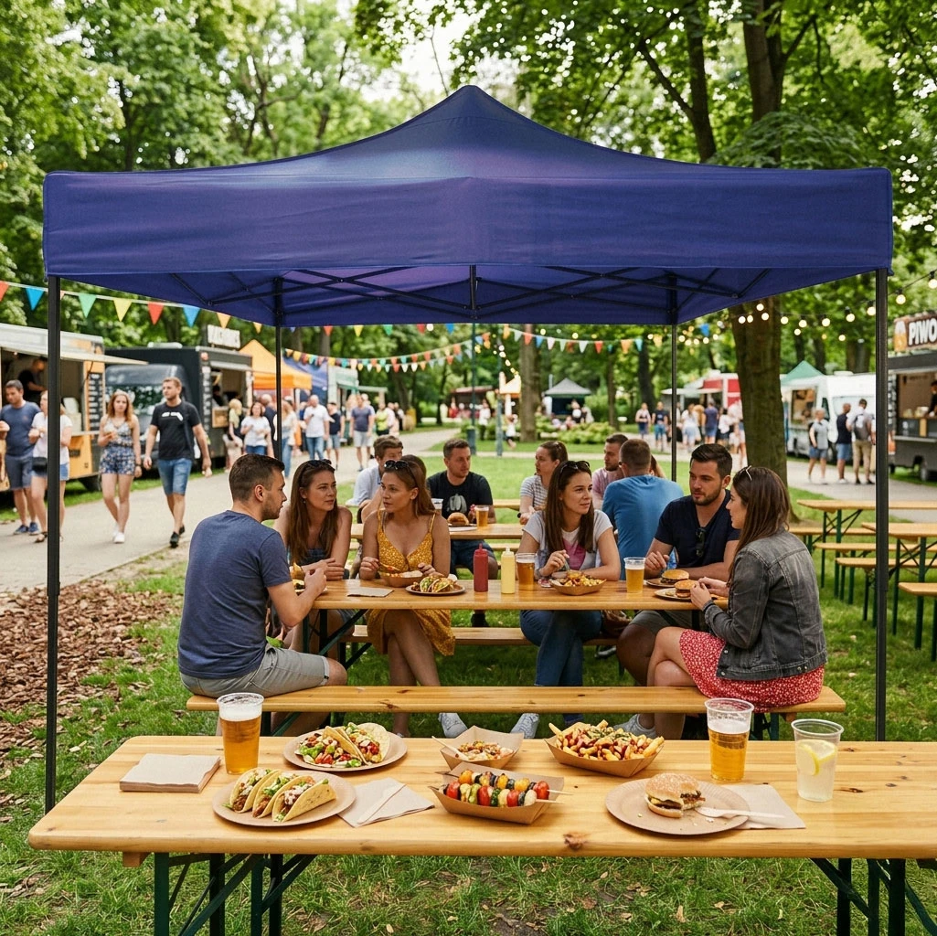 Automatinė sodo palapinė 3x3 m mėlyna MultiGarden aprašymas - Prekės nuotrauka